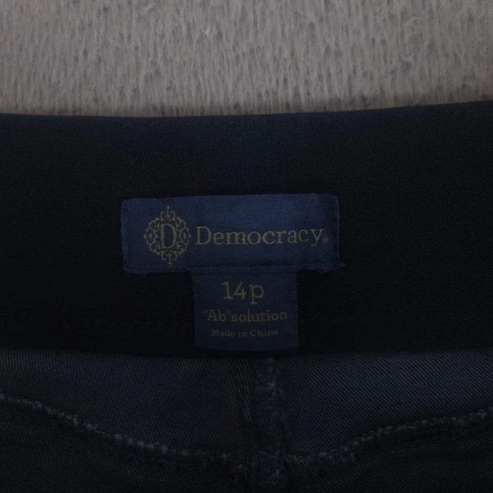 Democracy Jeans Women 14 Petite Blue Ab solution Stretch Bootcut Denim Jeggings - Picture 6 of 10